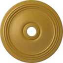 Ekena Millwork CM24DIPGS Diane Ceiling Medallion, 24"OD x 3 5/ 8"ID x 1 1/ 4"P (Fits Canopies up to 6 1/ 4"), Hand-Painted Pharaohs Gold