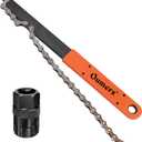 Oumers Bike Chain Tools Kit, Upgrade Rotor Lockring Removal Wrench & Chain Whip with Cassette/Bicycle Flywheel Remover Sprocket Remover Tool Pack