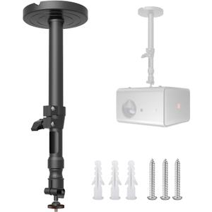 Projector Ceiling Mount, Universal Adjustable Height 14-20 inch, 360 Rotation, Holds up to 22lbs, Easy Install - for Epson, BenQ, Optoma, ViewSonic