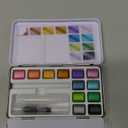 ARTISTRO Metallic Watercolor Paint Set 12 Colors, Travel Watercolor Set with Metallic Watercolor Paints, Water Color Paint Sets for Kids, Mini Water Colors Paint Adult Set for Beginners and Amateurs