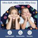 Kids Queen Size Space Dinosaur Bed Sheets - 4 Piece Dinosaur Microfiber Sheet Set - Dino Print Bedding - Soft, Cute, Breathable & Machine Washable - Colorful Bed Set for Boys, Girls, Teens & Toddlers 30 - Space Dino, Queen
