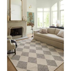 Loloi Chris Loves Julia Francis Beige / Charcoal 7'-9" x 9'-9" Area Rug