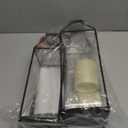 Lanterns Decorative Outdoor 2PCS Living Room Decor Lantern Black Metal Lantern Front Porch Decor Lanterns Decor Indoor with LED Candle Lanterns Decor No Glass for Indoor Outdoor (Small&Large, 2Pcs)