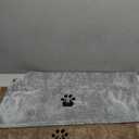 Extra Large Dog Towel - Pack of 2 - Super Absorbent Soft Microfiber Pet Bath Grooming Towels for Drying Dogs and Other Pets (XL-55" * 36", Grey and Brown)