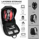 Ruconla LED Backpack Laptop Bag Motorcycle Riding bag, Hard Shell LED Motorbike Luggage Bags High-Capacity Helmet, Waterproof Backpack With Programmable Screen, X-Large