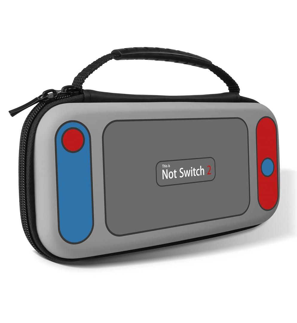 2 x Moraviel Carrying Case Designed for Nintendo Switch 2 for Boys Girls Man Cool Fashion Slim Carry Travel Bag Protective Shell 10 Game Cartridge Cover Compatible with Nintendo Switch 2 (2025) - Grey