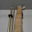 EXCLUSIVE HOME Crystal Ball 1" Curtain Rod and Coordinating Finial Set, Gold, Adjustable 36"-72"