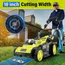 SEYVUM 40V 16" Cordless Lawn Mower with 2×4.0Ah Battery, 45L Collection Bag