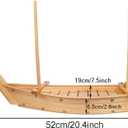 20 Inch Wooden Sushi Boat Serving Tray, Large Sushi Boat Plate for Sashimi Board Seafood Party, Great for Sushi Restaurant or Home (20.4inch/52cm)