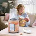 Bottle Warmer,8-in-1 Fast Baby Bottle Warmer for Breastmilk and Formula, Milk Warmer with Accurate Temperature Control and Automatic Shut-Off, Multifunctional Bottle Warmers for All Bottles (Grey)