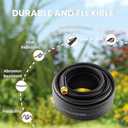 Giraffe Tools Garden Hose 25ft x 5/8'', Water Hose Heavy Duty, Flexible, Lightweight Hybrid Hose with Swivel Handle, Male to Female Fittings (Black)