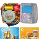 Amersun Kids Insulated Lunch Box- Water-Resistant, Reusable Cute Lunch Tote Bag with Water Bottle Holder & Multi-Pocket-Ideal for Ages 3+ Girls, Boy, School,Travel-Dark Blue