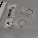 SUPOIX Compatible with Apple Watch Band 45mm + Case, Women Jewelry Bling Diamond Metal Bands & 2 Pack Protective Cover Cases for iWatch Series 9/8/7(Silver)