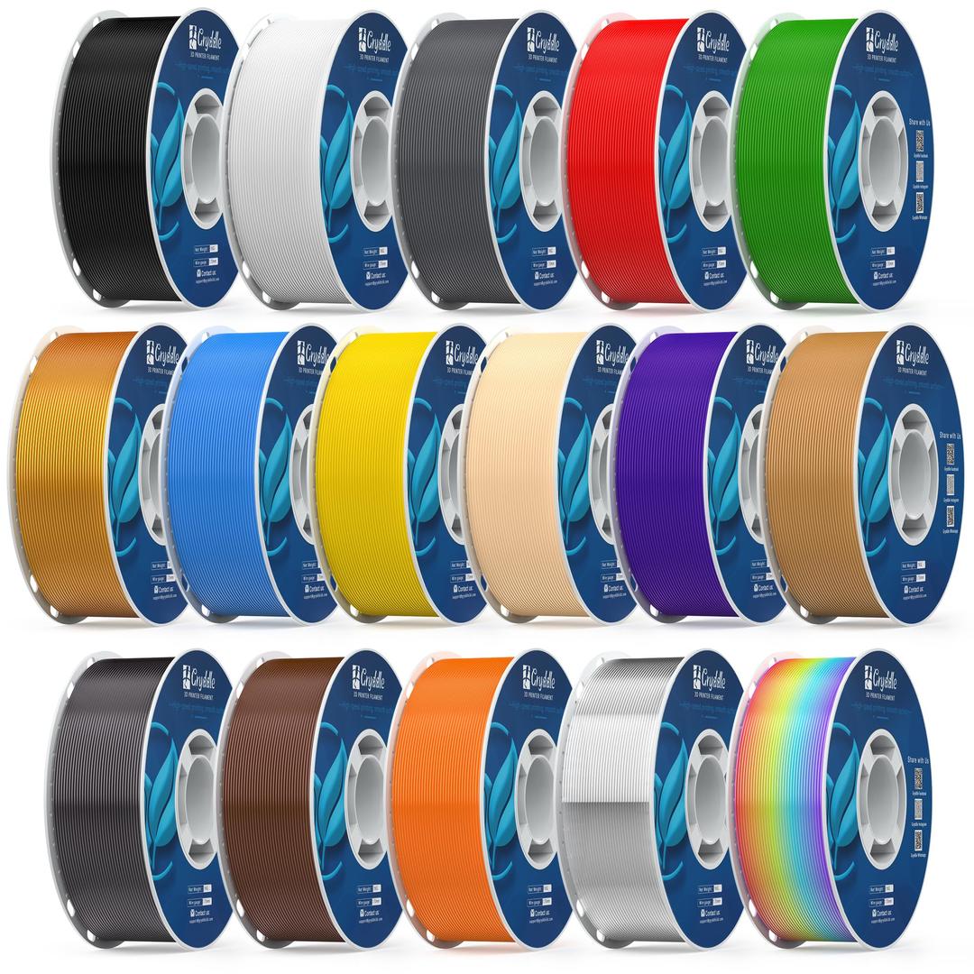 Gryddle PLA 3D Printer Filament 1.75mm, 14 Rolls Bundle (1kg/2.2lb per Roll), 14kg Total, High Dimensional Accuracy & Low Odor, Suitable for Beginners, Compatible with FDM Printers