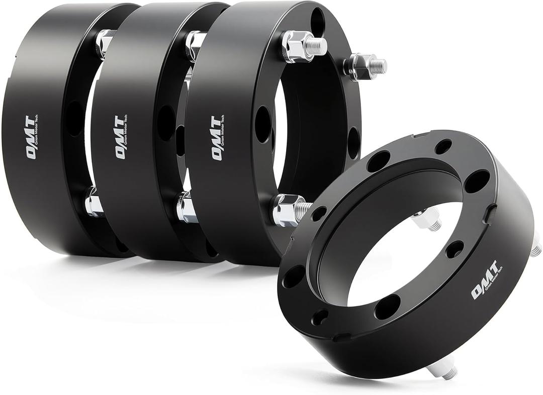 Orion Motor Tech 4x156 ATV Wheel Spacers 2 inch Black Wheel Spacer Kit Compatible with Polaris Ranger Polaris RZR XP 1000 Polaris RZR, 50mm Wheel Spacer Kit with 12x1.5 Studs, Set of 4