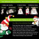 5 x Christmas Peeking Sticker for Car, Reindeer Peeking Car Decals and Stickers Waterproof Vinyl Decal Xmas Decoration Window Bumper Home Wall Truck (Carrot Snowman)