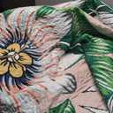 Queen Quilt Bedding Set,White Green Botanical Pattern Blush Full/Queen Quilt Set,3 Piece Lightweight Soft Summer Bedspread Coverlet with 2 PIillow Shams,All Season(Blush,90"x96")