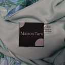 Maison Tara Women's V-Neck Ruffle Faux Wrap Maxi Dress (Green, M)