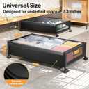 Under Bed Storage with Wheels，1 Pack Under Bed Storage Containers,Underbed Shoe Storage Bedroom