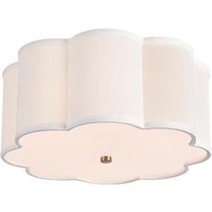 Bargeni Flush Mount Ceiling Light,13-inch Drum Ceiling Light Fixture,Light Fixtures Ceiling Mount with Cream White Fabric Shade, 3-Light Flush Mount Light Fixture for Nursery Kids Room,Bedroom,Hallway