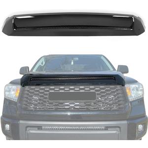 New Front Upper Hood Bulge Molding Grille Trim Fit For Toyota Tundra 2014 2015 2016 2017 2018 2019 2020 2021 Gloss Black