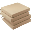Outdoor Chair Cushions Set of 4: Patio Furniture Cushions - Outdoor Lounge Cushion, Light Brown, 21 length inches x 23 width inches