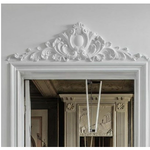 Sintuff Door Frame Wall Pediment, 16" H x 47" W x 2" P, Retro Style