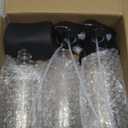 3 Pcs 16oz Empty Glass Spray Bottle with Black Silicone Sleeve Protection - Refillable Boston Round Containers with Adjustable Nozzle for Cleaning Solutions, Essential Oils, Misting Plants, Gardening