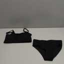 Girl's 2 Piece Swimsuit Solid Spaghetti Strap Bikini Sets Beach Bathing Suit Swimwear for Teen Kids, Size: 13-14y