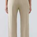 Women's Mid Rise Ankle Pants Golf Pants Women with Pockets Lightweight Activewear Lounge Pants (XX-Large, Ivory)