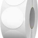 1000 PCS Color Coding Round Stickers 1.5 Inch Vinyl White Dot Sticker Removable Writable Circle Labels for Inventory Garage Sale Price Tags