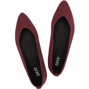 Bealin Womens Flats Dressy Pointed Toe Knit Ballet Shoes Confortable Women Soft Flats Shoes Slip On Loafer Shoes (8.5)