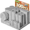 Furniture Pads 300 Pcs Premium Furniture Felt Pads (Grey), Huge Quantity Self Adhesive Felt Furniture Pads, Anti Scratch Floor Protector for Furniture Legs Hardwood Floor with 60 Cabinet Door Bumpers