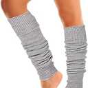 SISOSOCK Leg Warmers for Women Winter Warm Knitted Knee High Boot Socks 80s for Party 1-3 Pairs