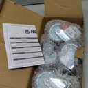 HOLKIE Caster Wheels 3 inch Locking Casters Set of 4, Threaded Stem 3/8" -16 x 1-1/2" (Diameter 3/8", Length 1-1/2") Swivel Heavy Duty Castors Gray