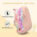 Centipede Demon Toddler Slippers Boys Girls Fuzzy House Slippers Kids Baby House Shoes Indoor Outdoor Winter Shoes Adjustable Warm Sneakers (6.5-7 Toddler, Tu Colorunic)