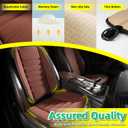Kingphenix Car Seat Cushion with Back Support Pillow: Enhanced Comfort Memory Foam Design for Pain Relief, Ideal for Drivers and Office Use - Ergonomic Lumbar Comfort for Long Sitting - Brown