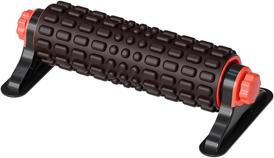 XL IT Band Firm Foam Roller with Resistance Holder - 17 inches - Exercise Roller for IT Band Issues, Deep Tissue Muscle Massage, Muscle and Back Roller for Fitness, Gym Equipment (Black)