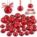 KUUQA 36 Pcs Christmas Jingle Bells Craft Bells with Star for Christmas Party, Tree, Wreath Ornaments, Holiday DIY Decorations