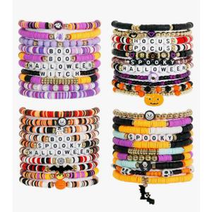 40Pcs Stackable Friendship Bracelets Set, Boho Stretch Bracelets for Women, Elastic Layering Bracelet Bulk for Jewelry Gift Party Favors Supplies