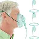 3 Pack Oxygen Masks for Face Adult, XL Size Oxygen Mask with 6.6' Ft Tubing and Adjustable Elastic Strap- NO Cup