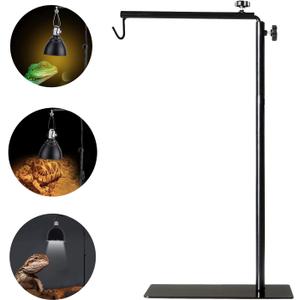 BETAZOOER Reptile Lamp Stand Adjustable 15-31 Inch Floor Light Holder Lamp Hanging Bracket Metal Support for Reptile Glass Terrarium Heating Light (Small (Pack of 1))