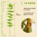HOUSESET Faux Bamboo Plant Outdoor 10 Pack, Fake Bamboo with Encrypted Leaves for Patio Garden Yard Decor, Privacy Artificial Bambooo Tree (5ft / 152cm)