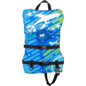 Oceans7 US Coast Guard Approved Infant Life Jacket 8-30 lbs  Type II PFD Flex-Form Chest Personal Flotation Device, Blue/White