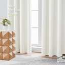 OVZME Ivory Curtains for Bedroom 72 Inches Long 2 Panels Set, Solid Thermal Insulated Light Filtering Window Curtains for Living Room, Dual Rod Pocket Soft Window Drapes, 2x40Wx72L Inches