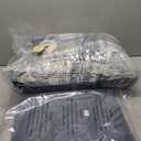 MaiRve Plaid Queen Comforter Sets, Blue Grey Grid Farmhouse Bedding Set Bed in A Bag, Classic Checkered Comforter Sets with Fitted & Flat Sheet, Pillowcases & Shams(Blue Grey, 90"x90")