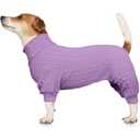 Dog Sweater Turtleneck Knitted Pet Clothes Solid Color Puppy Sweater Warm Dog Sweaters for Medium Dogs(Purple&M)