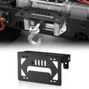 Front Winch License Plate Relocation Bracket with Flip Up 90 Degree Feature - Compatible with 10" Hawse Fairlead & Roller Fairlead