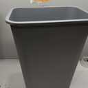 Amazon Basics Lightweight Rectangular Commercial Office Wastebasket, 10 Gallons, Grey