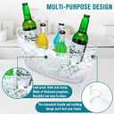 Ice Buckets for Parties, 2 PCS Ice Bucket for Cocktail Bar, 5.5L Drink Buckets for Parties, Wine Cooler, Champagne, Cocktails, Beer Chiller with 2 Ices Bucket Scoop(Clear)